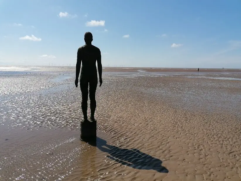Iron Men During Low Tide At Crosby Beach