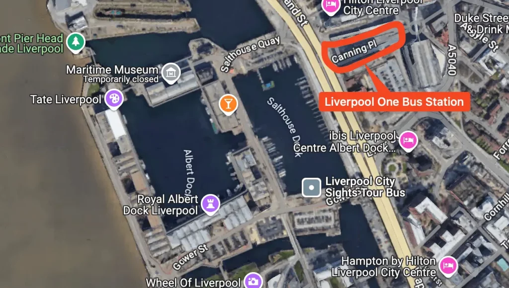 Liverpool One Bus Stop - Opposite The Albert Dock